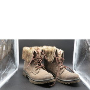 Mossimo Supply Co. Brown Fur Fold Down Size 8 Very Little Wear